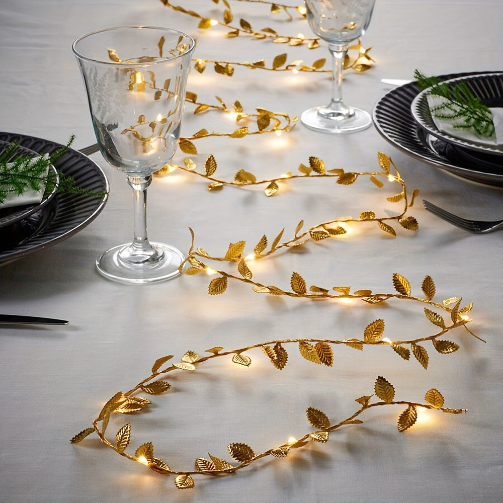 Golden Tiny Leaves Fairy Light